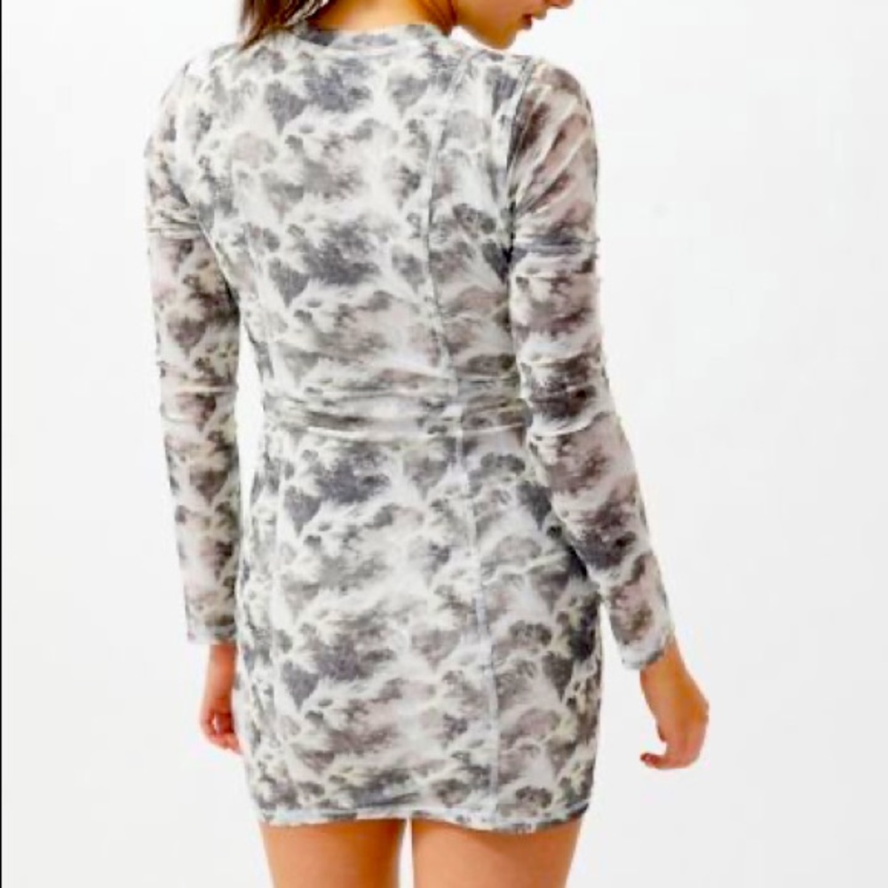 UO Ruth Printed Mesh Mini Dress - Picture 9 of 9